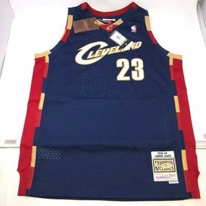 NWT Lebron James #23 Mitchell & Ness Blue Cavs Cla
